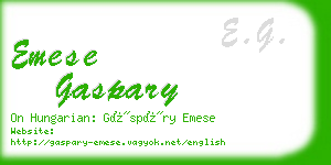emese gaspary business card
